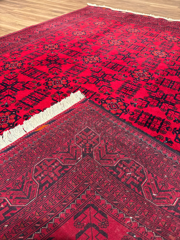 Afgan Halısı Bilcik Orijinal El Dokuması Kök Boya Yün 177x237 4.19 Metrekare - 6x8 ft