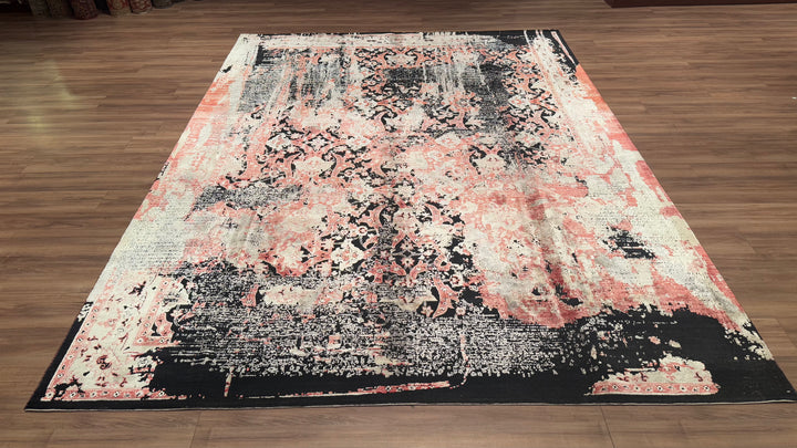 Oxidised Original Hand Woven Multi Wool Silk Carpet 274x368 10.08 Square Meters - 9x12 ft