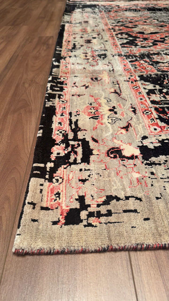 Oxidised Original Hand Woven Multi Wool Silk Carpet 274x368 10.08 Square Meters - 9x12 ft