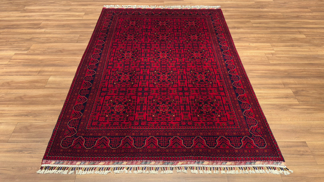 Afghan Carpet Hamyap Original Hand Woven Vegetable Dyed Wool 170x238 4.05 Square Meters - 5x7 ft