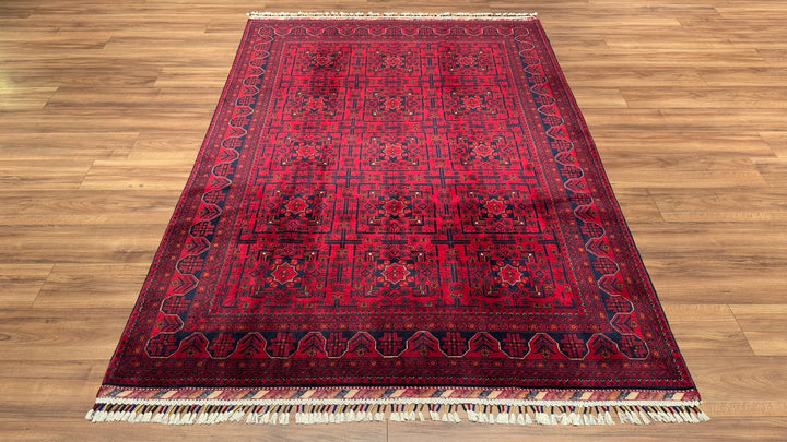 Afghan Carpet Hamyap Original Hand Woven Vegetable Dyed Wool 170x238 4.05 Square Meters - 5x7 ft