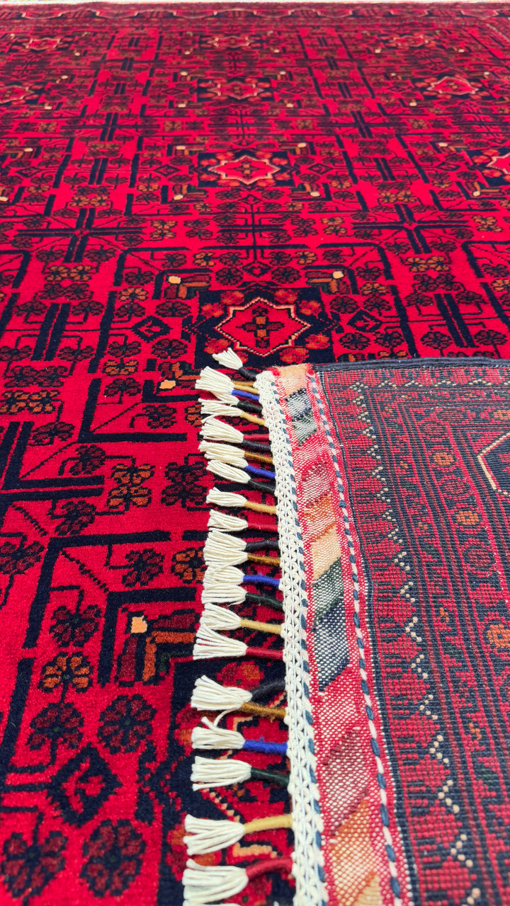 Afghan Carpet Hamyap Original Hand Woven Vegetable Dyed Wool 170x238 4.05 Square Meters - 5x7 ft