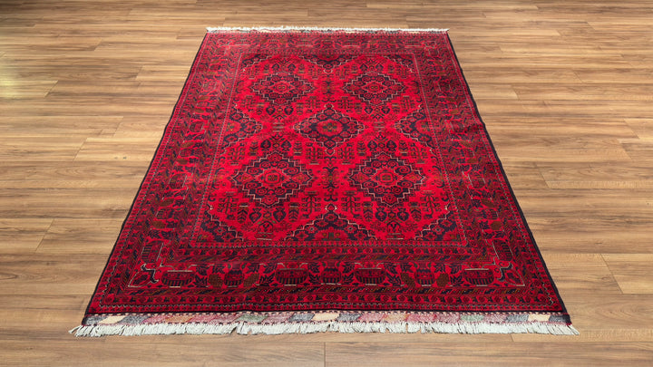 Afghan Carpet Hamyap Original Hand Woven Vegetable Dyed Wool 169x230 3.89 Square Meters - 5x7 ft