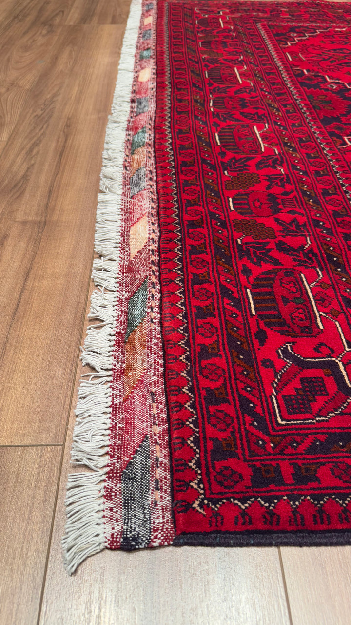 Afghan Carpet Hamyap Original Hand Woven Vegetable Dyed Wool 169x230 3.89 Square Meters - 5x7 ft