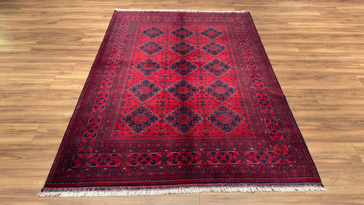 Afghan Carpet Hamyap Original Hand Woven Vegetable Dyed Wool 169x239 4.04 Square Meters - 5x7 ft