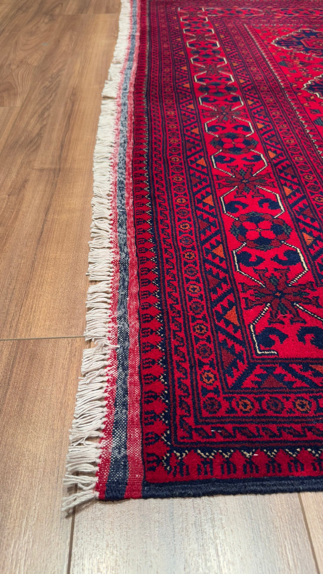 Afghan Carpet Hamyap Original Hand Woven Vegetable Dyed Wool 169x239 4.04 Square Meters - 5x7 ft