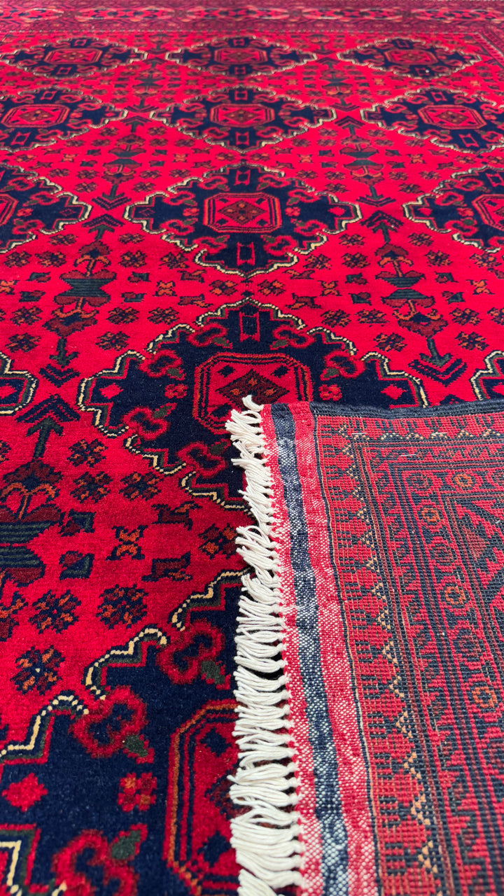 Afghan Carpet Hamyap Original Hand Woven Vegetable Dyed Wool 169x239 4.04 Square Meters - 5x7 ft