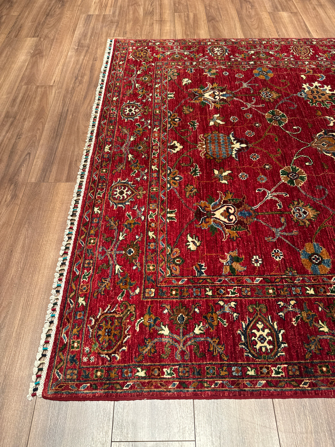 Sultani Binbirgece Orijinal El Dokuması Kırmızı Kök Boya Yün Halı 175x239 4.18 Metrekare - 5x8 ft