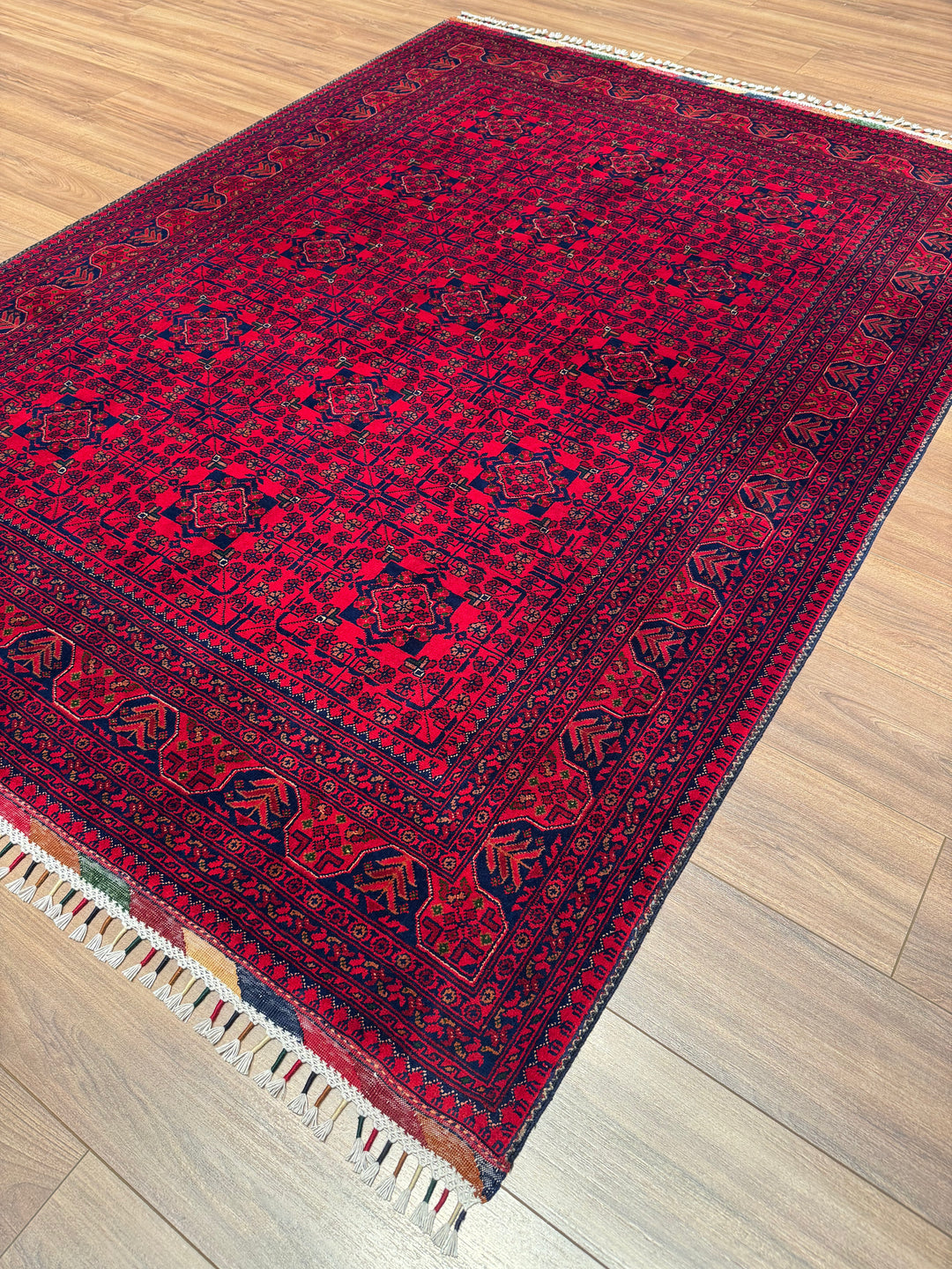 Afgan Halısı Hamyap Orijinal El Dokuması Kök Boya Yün 167x227 3.79 Metrekare - 5x7 ft