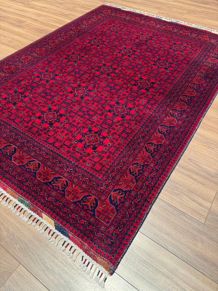 Afgan Halısı Hamyap Orijinal El Dokuması Kök Boya Yün 167x227 3.79 Metrekare - 5x7 ft