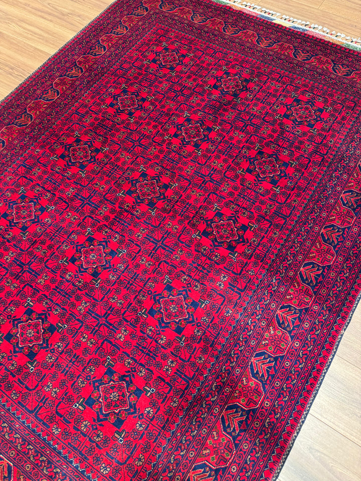 Afgan Halısı Hamyap Orijinal El Dokuması Kök Boya Yün 167x227 3.79 Metrekare - 5x7 ft