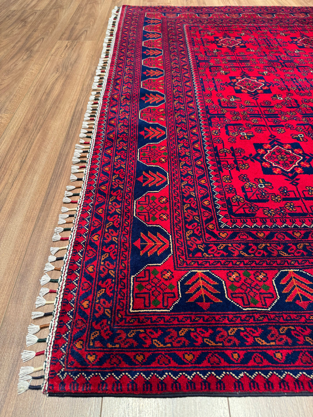 Afgan Halısı Hamyap Orijinal El Dokuması Kök Boya Yün 195x286 5.58 Metrekare - 6x9 ft