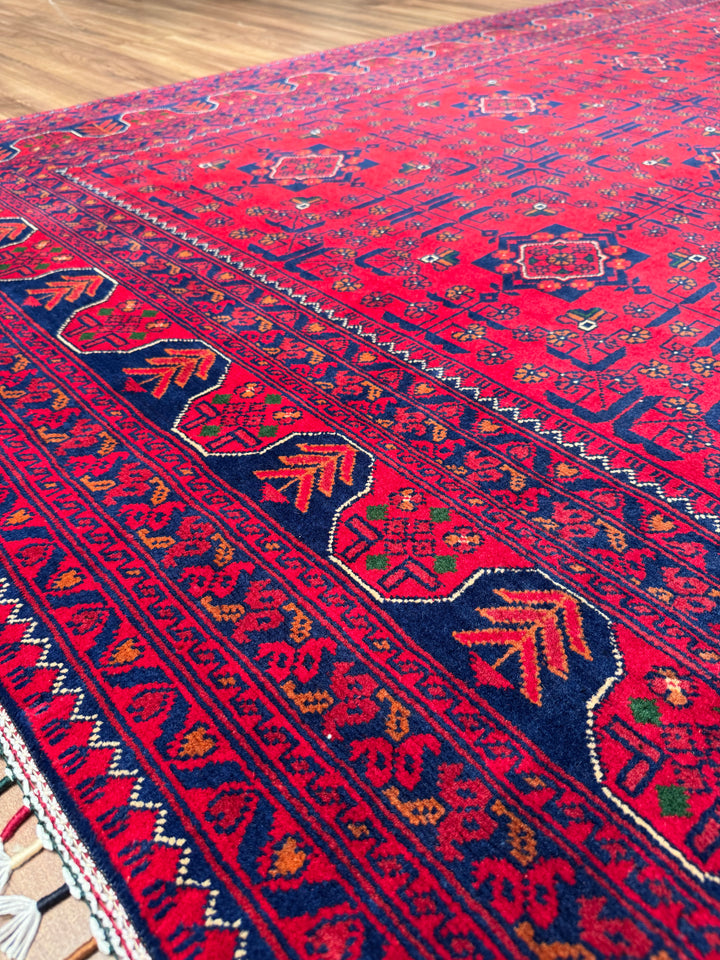 Afgan Halısı Hamyap Orijinal El Dokuması Kök Boya Yün 195x286 5.58 Metrekare - 6x9 ft