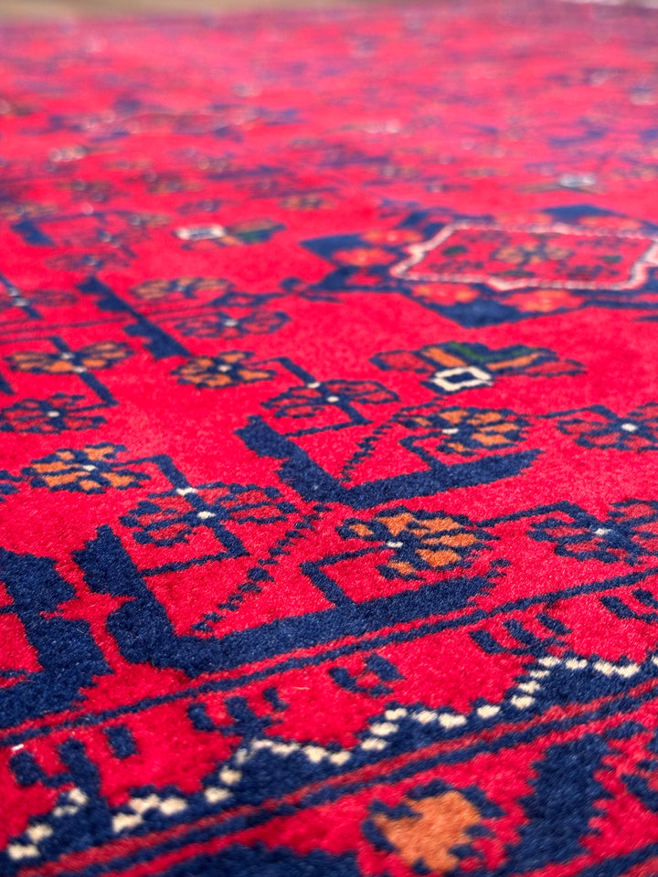 Afgan Halısı Hamyap Orijinal El Dokuması Kök Boya Yün 195x286 5.58 Metrekare - 6x9 ft