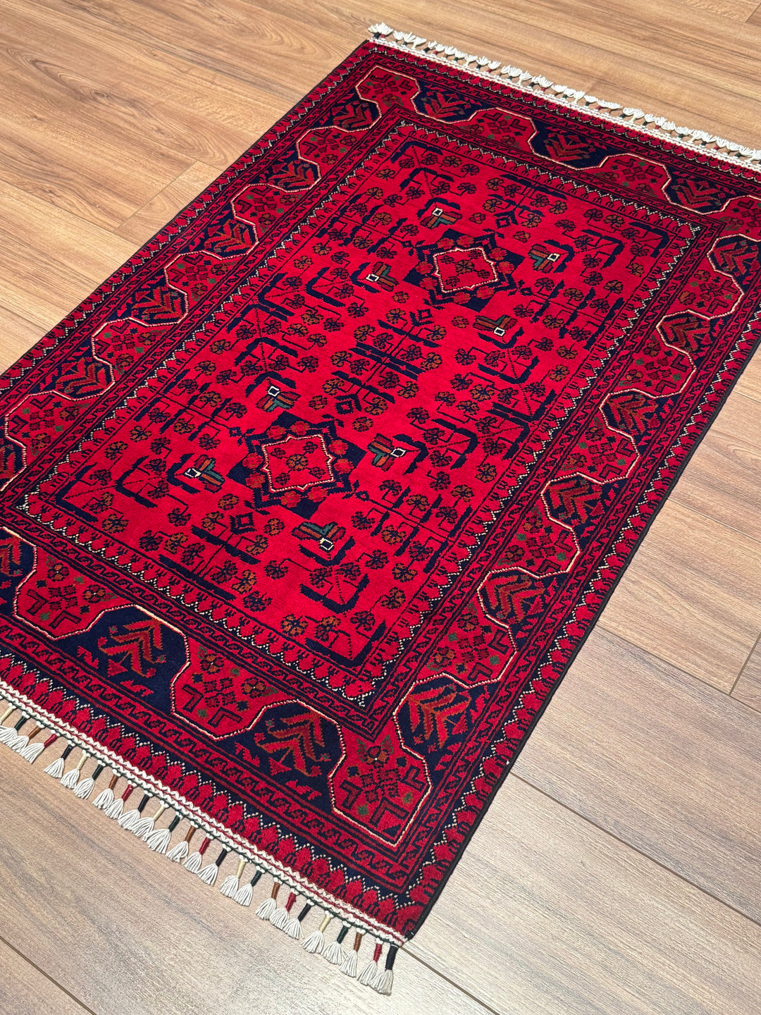 Afgan Halısı Hamyap Orijinal El Dokuması Kök Boya Yün 0.79x118 0.93 Metrekare - 3x5 ft