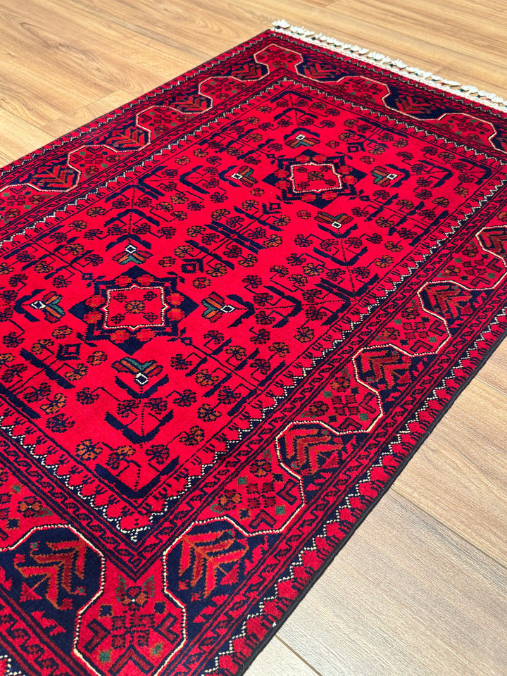 Afgan Halısı Hamyap Orijinal El Dokuması Kök Boya Yün 0.79x118 0.93 Metrekare - 3x5 ft