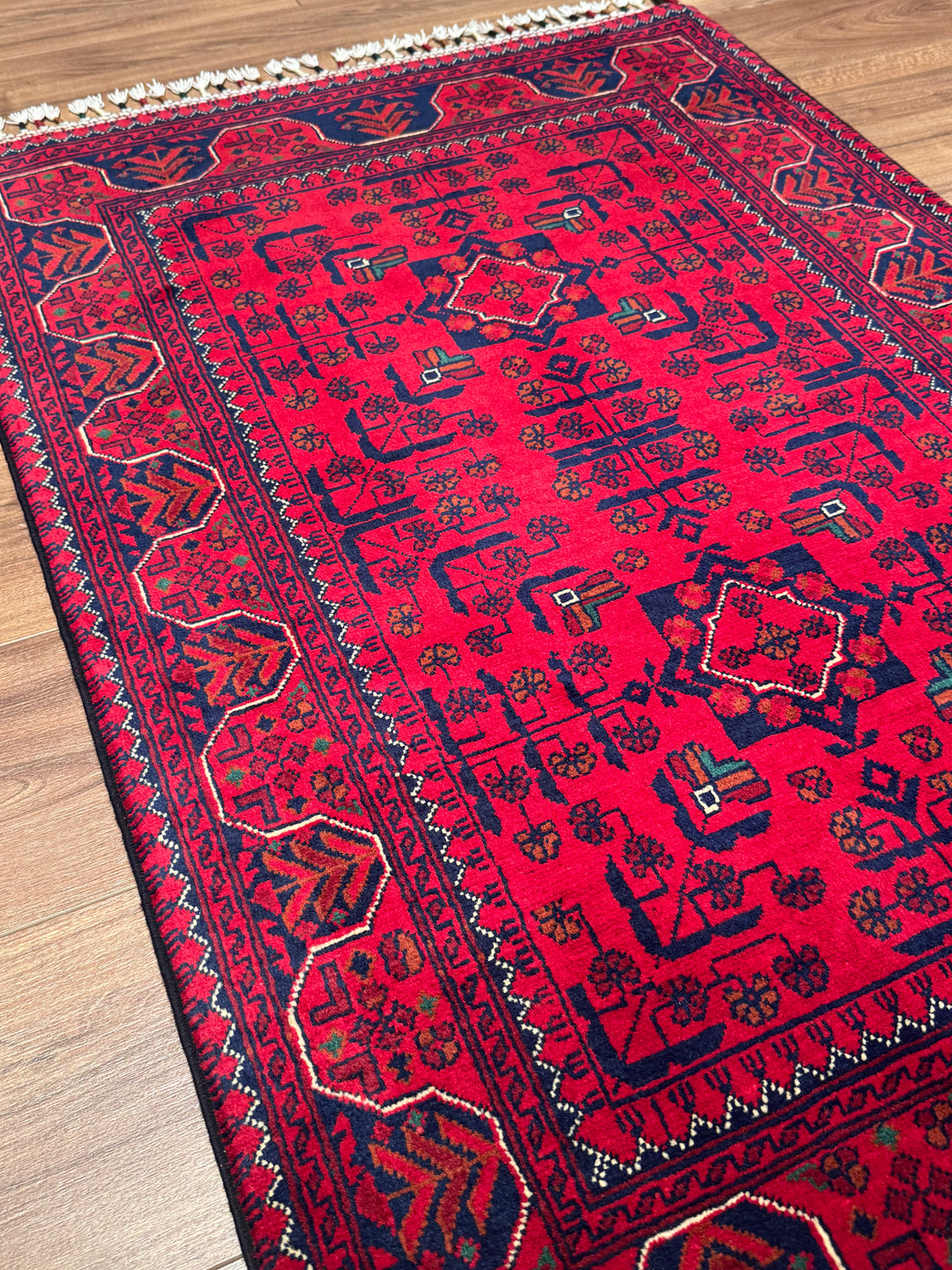 Afgan Halısı Hamyap Orijinal El Dokuması Kök Boya Yün 0.79x118 0.93 Metrekare - 3x5 ft