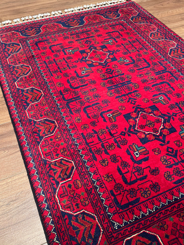 Afgan Halısı Hamyap Orijinal El Dokuması Kök Boya Yün 0.79x118 0.93 Metrekare - 3x5 ft