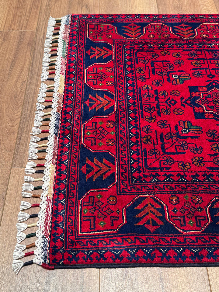 Afgan Halısı Hamyap Orijinal El Dokuması Kök Boya Yün 0.78x107 0.83 Metrekare - 3x5 ft