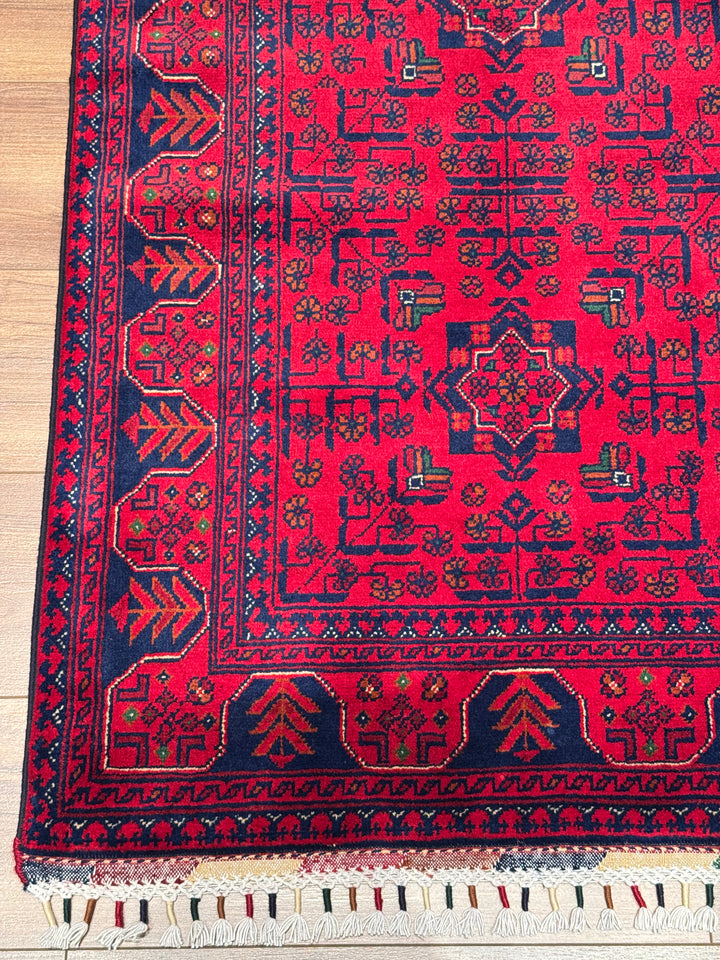 Afgan Halısı Hamyap Orijinal El Dokuması Kök Boya Yün 0.78x107 0.83 Metrekare - 3x5 ft