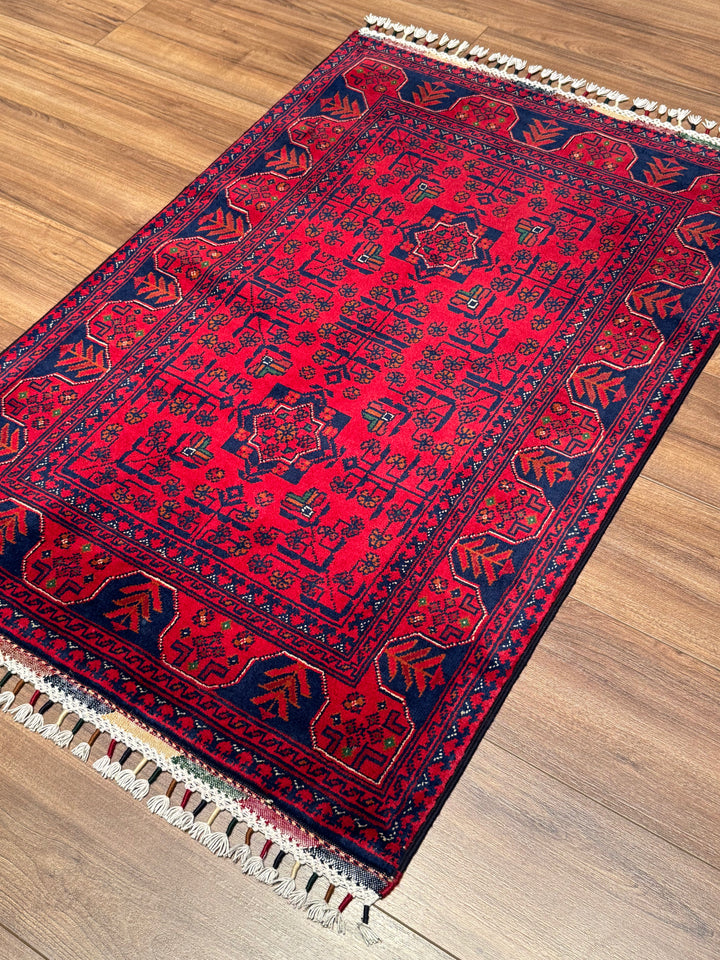 Afgan Halısı Hamyap Orijinal El Dokuması Kök Boya Yün 0.78x107 0.83 Metrekare - 3x5 ft