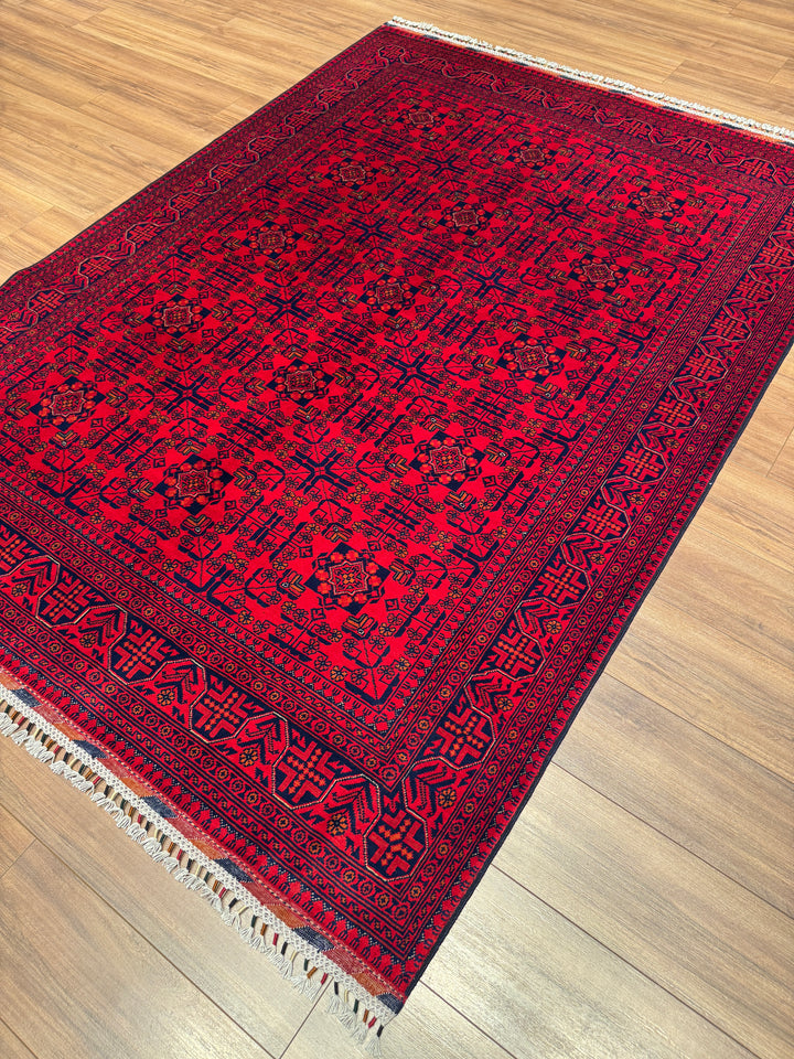 Afgan Halısı Hamyap Orijinal El Dokuması Kök Boya Yün 174x240 4.18 Metrekare - 5x7 ft