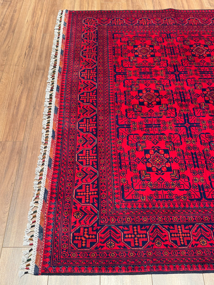 Afgan Halısı Hamyap Orijinal El Dokuması Kök Boya Yün 174x240 4.18 Metrekare - 5x7 ft