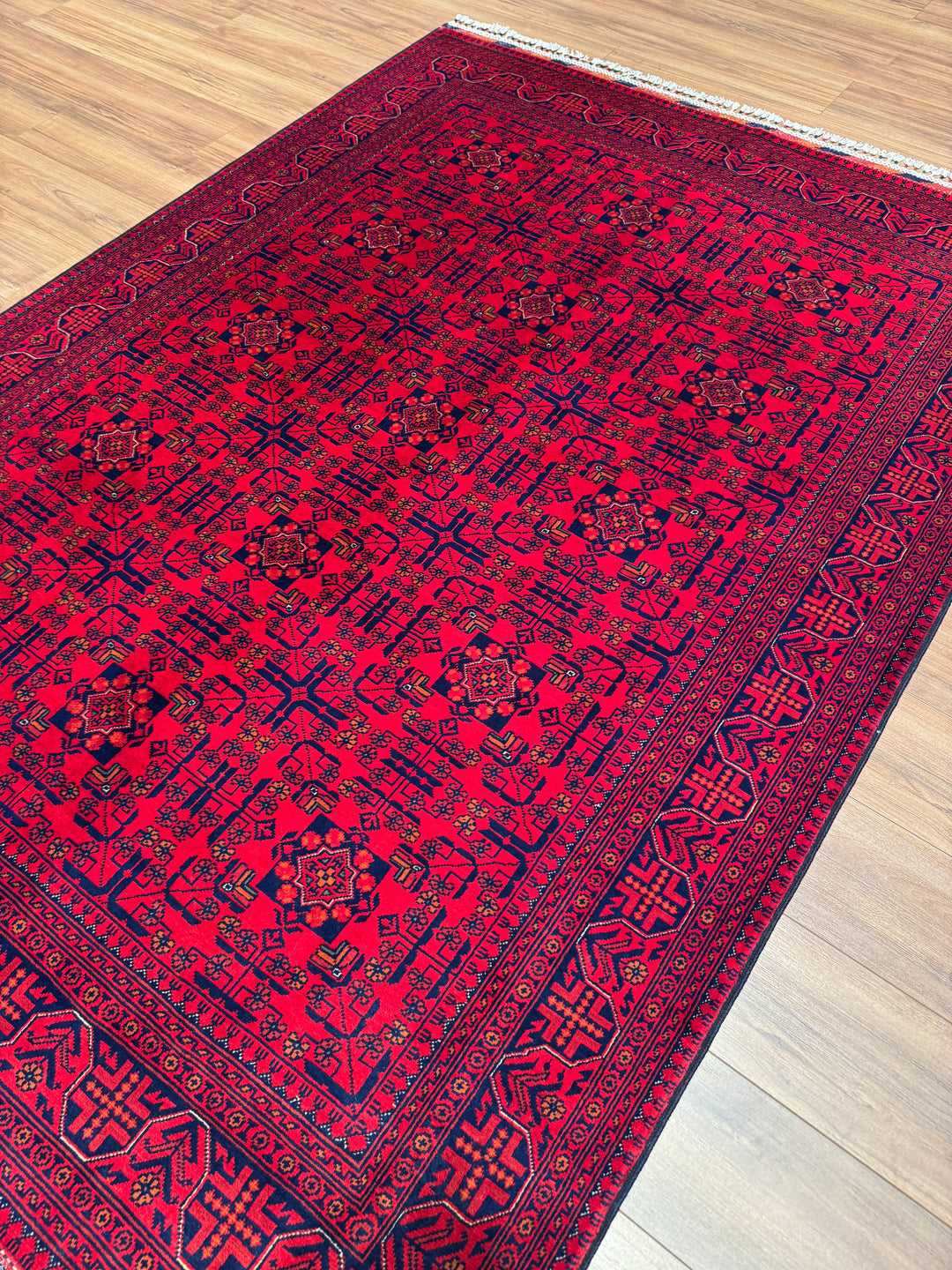 Afgan Halısı Hamyap Orijinal El Dokuması Kök Boya Yün 174x240 4.18 Metrekare - 5x7 ft