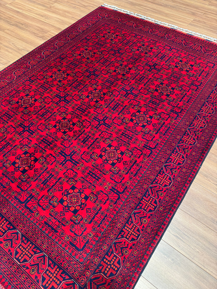 Afgan Halısı Hamyap Orijinal El Dokuması Kök Boya Yün 174x240 4.18 Metrekare - 5x7 ft