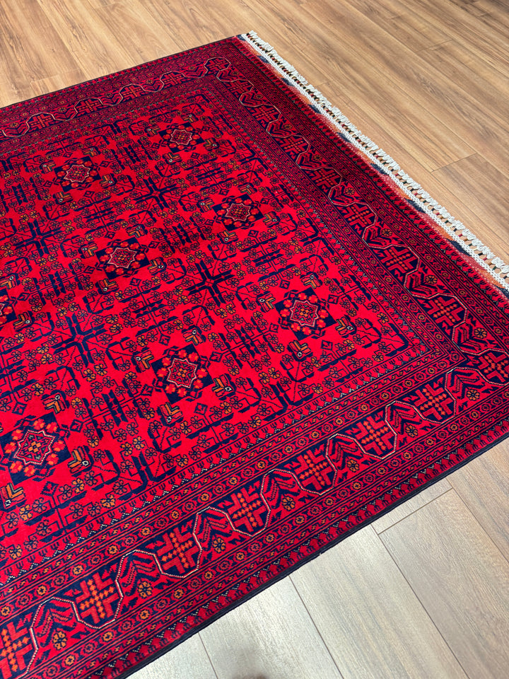 Afgan Halısı Hamyap Orijinal El Dokuması Kök Boya Yün 174x240 4.18 Metrekare - 5x7 ft