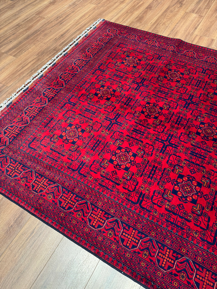 Afgan Halısı Hamyap Orijinal El Dokuması Kök Boya Yün 174x240 4.18 Metrekare - 5x7 ft