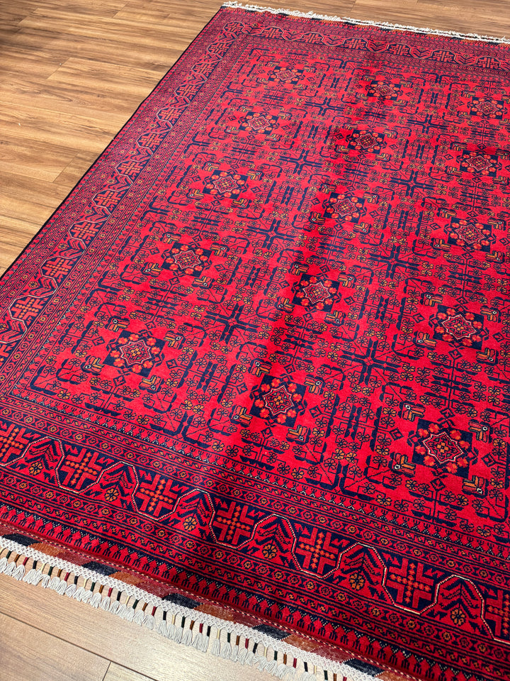Afgan Halısı Hamyap Orijinal El Dokuması Kök Boya Yün 174x240 4.18 Metrekare - 5x7 ft