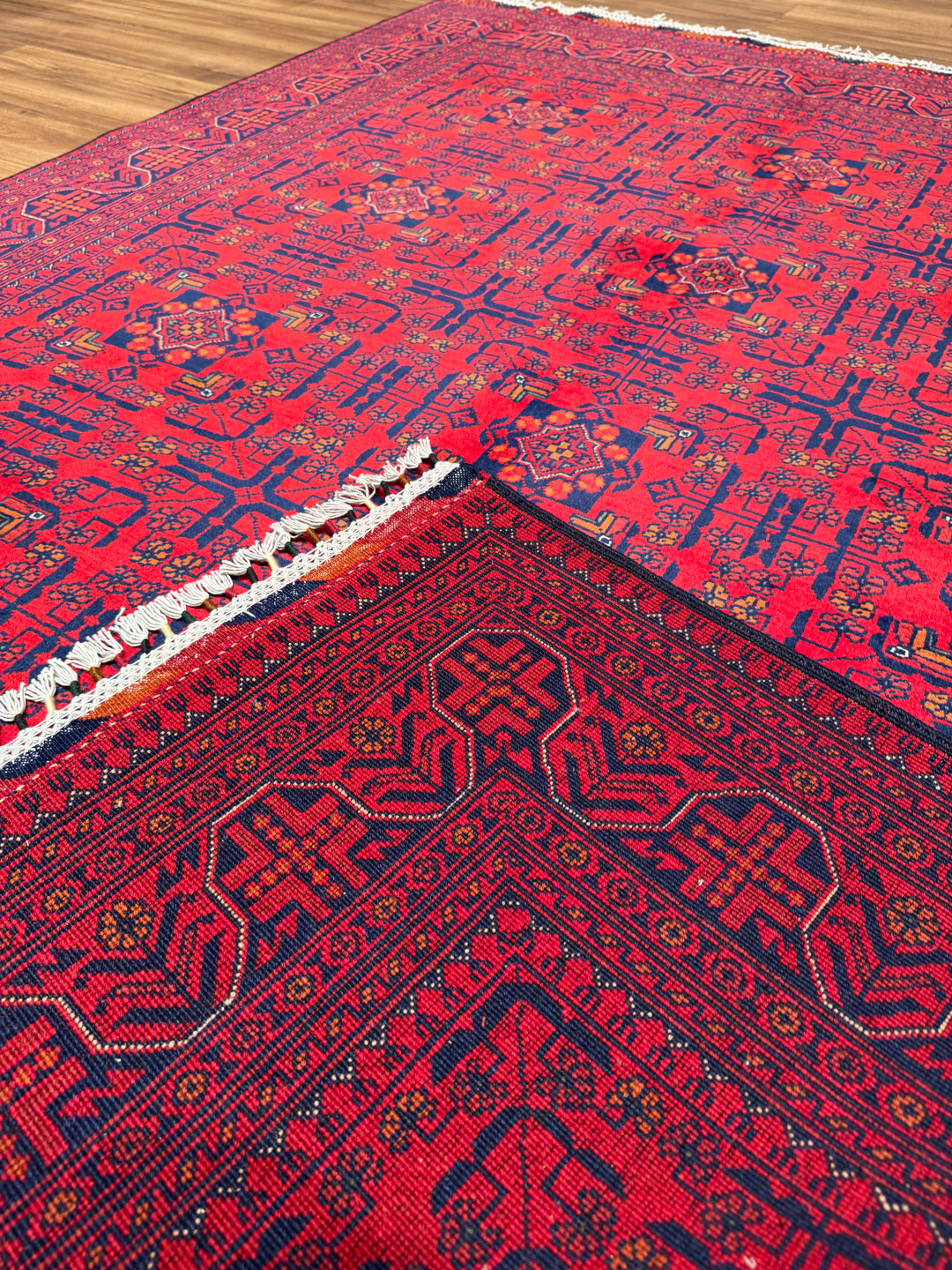 Afgan Halısı Hamyap Orijinal El Dokuması Kök Boya Yün 174x240 4.18 Metrekare - 5x7 ft