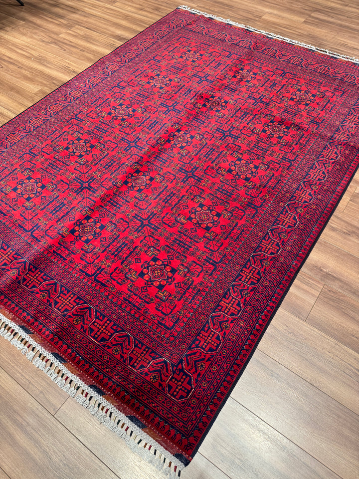 Afgan Halısı Hamyap Orijinal El Dokuması Kök Boya Yün 174x240 4.18 Metrekare - 5x7 ft