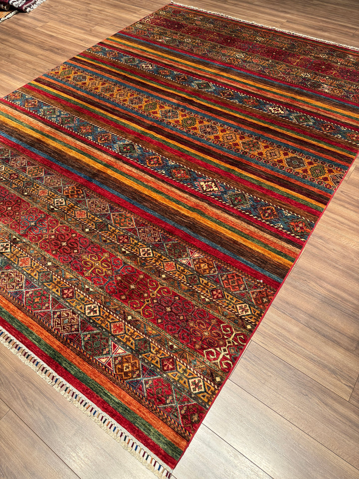 Khorjin Orijinal El Dokuması Multi Kök Boya Yün Halı 242x335 8.11 Metrekare - 8x11 ft