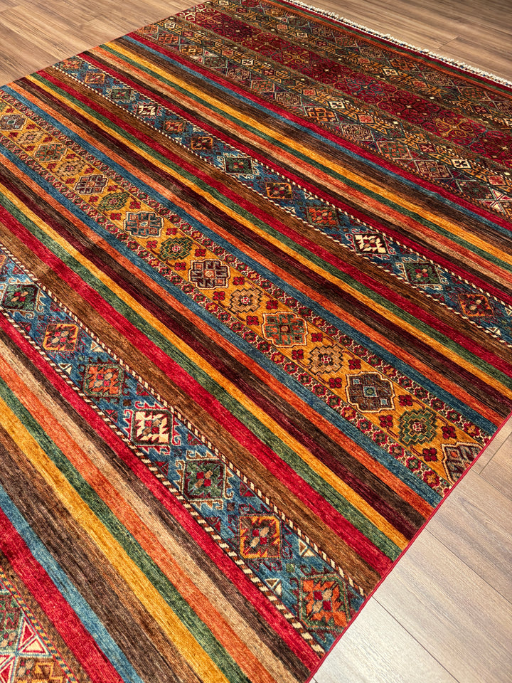 Khorjin Orijinal El Dokuması Multi Kök Boya Yün Halı 242x335 8.11 Metrekare - 8x11 ft