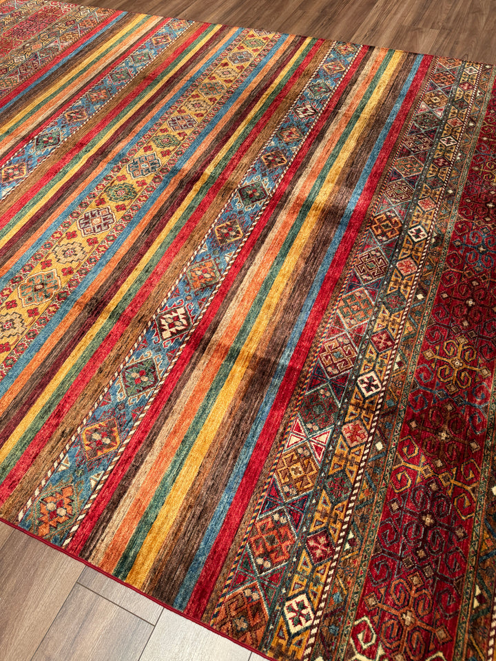 Khorjin Orijinal El Dokuması Multi Kök Boya Yün Halı 242x335 8.11 Metrekare - 8x11 ft