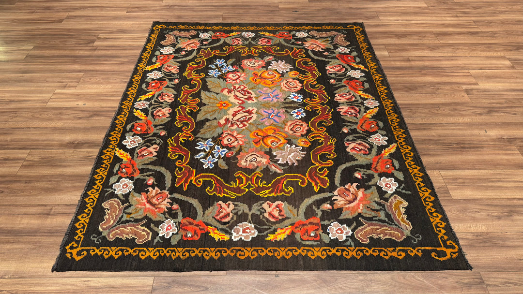 سجادة كليم كاراباخ الأصلية المنسوجة يدويًا 178 × 228 4.05 متر مربع - 5 × 8 قدم 