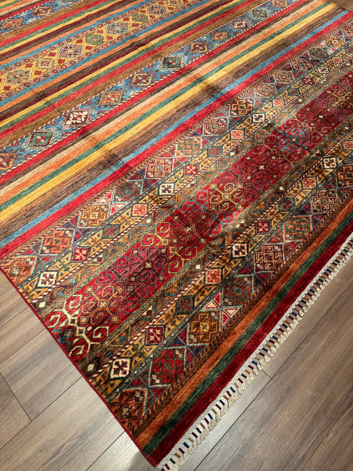 Khorjin Orijinal El Dokuması Multi Kök Boya Yün Halı 242x335 8.11 Metrekare - 8x11 ft