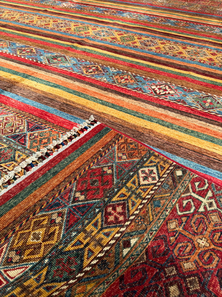 Khorjin Orijinal El Dokuması Multi Kök Boya Yün Halı 242x335 8.11 Metrekare - 8x11 ft