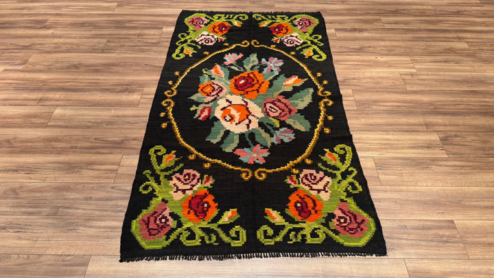 Karabağ Orjinal El Dokuması Kilim 120x210 2.52 Metrekare - 4x7 ft