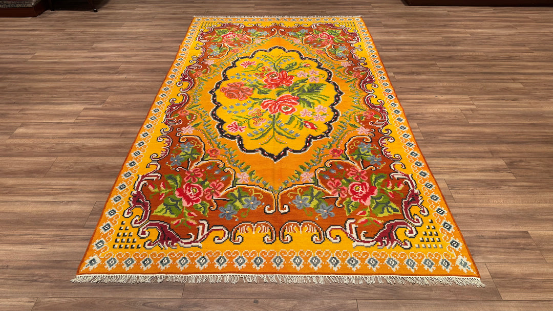 سجادة كليم كاراباخ الأصلية المنسوجة يدويًا 185 × 328 6.07 متر مربع - 6 × 10 قدم 