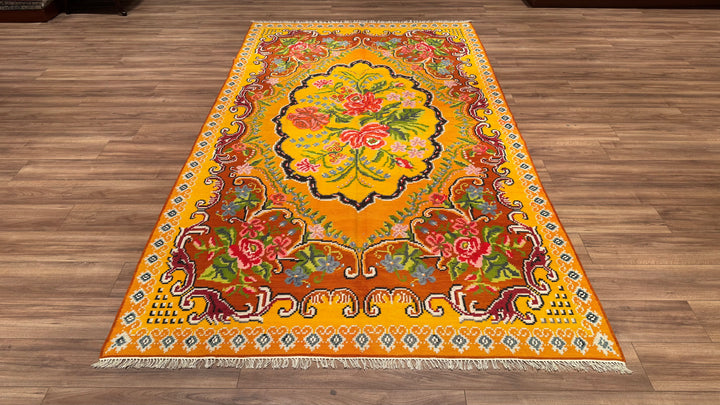 سجادة كليم كاراباخ الأصلية المنسوجة يدويًا 185 × 328 6.07 متر مربع - 6 × 10 قدم 