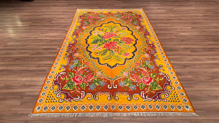 سجادة كليم كاراباخ الأصلية المنسوجة يدويًا 185 × 328 6.07 متر مربع - 6 × 10 قدم 