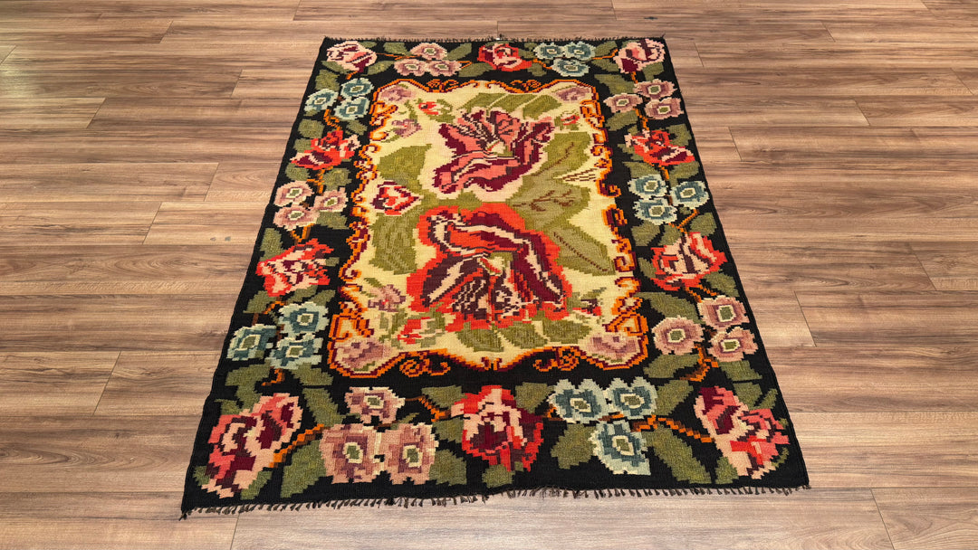 Karabağ Orjinal El Dokuması Kilim 139x194 2.69 Metrekare - 4x6 ft