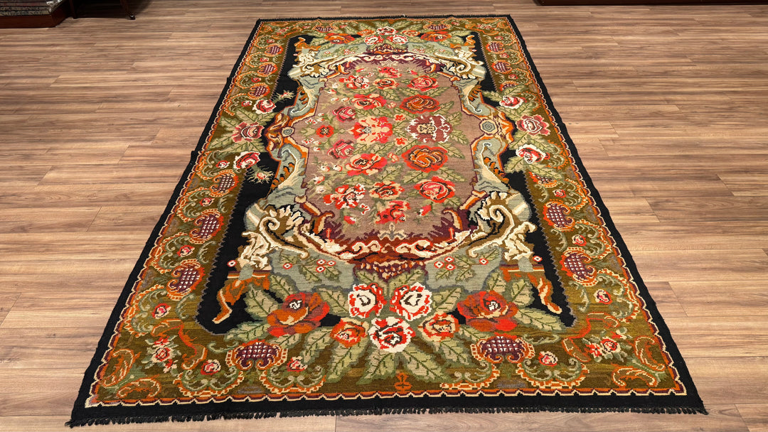 Karabağ Orjinal El Dokuması Kilim 221x374 8.26 Metrekare - 7x12 ft