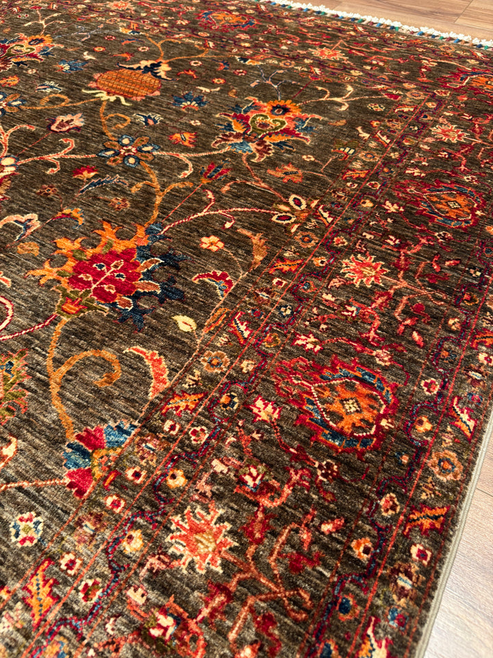 Sultani One Thousand and One Nights Original Handwoven Earth Dye Wool Rug 170x241 cm (4.10 square meters) - 5x8 ft