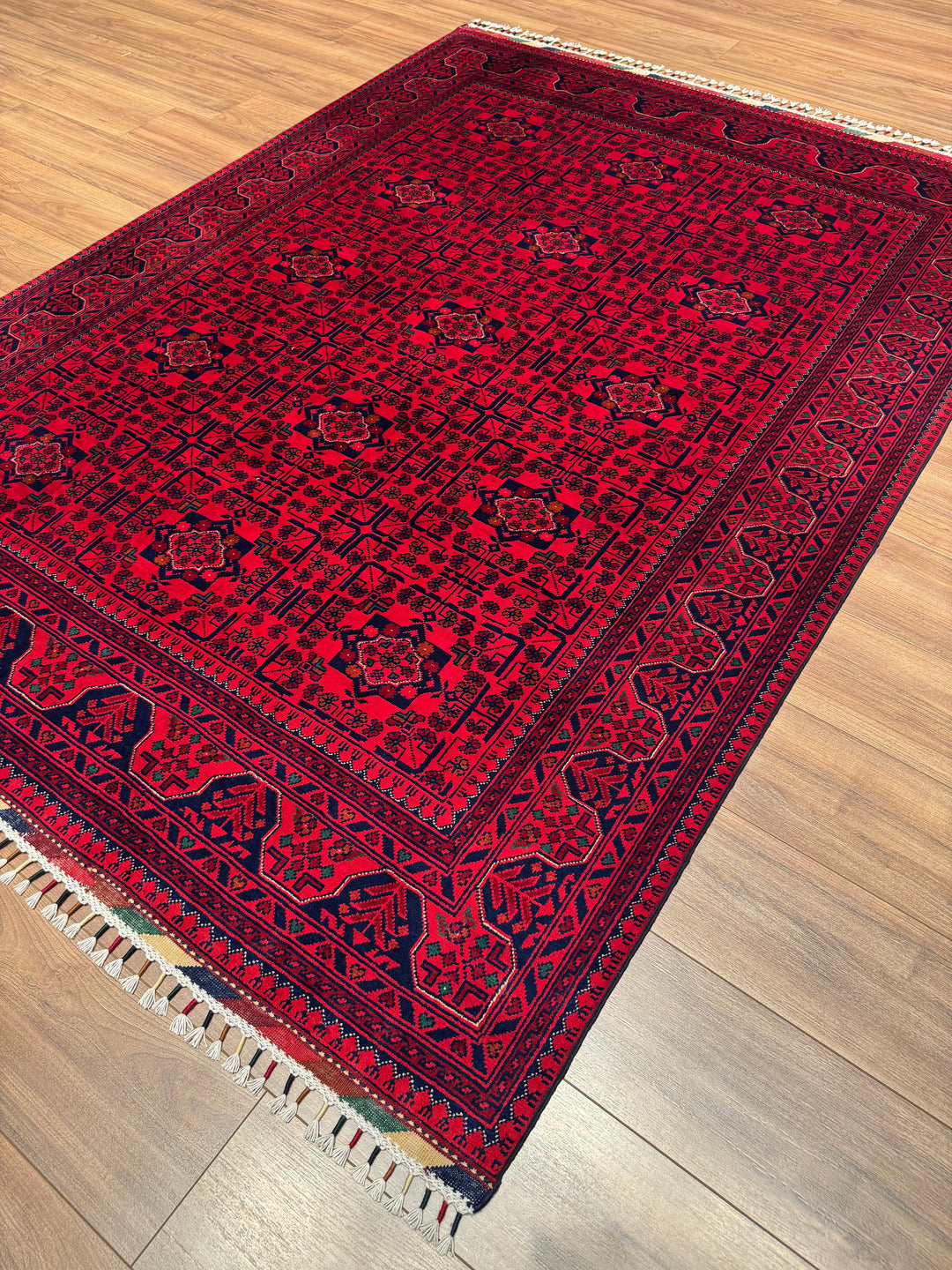 Afghan Rug Hamyap Original Handwoven Root Dyed Wool 167x228 cm (3.81 square meters) - 5x7 ft 