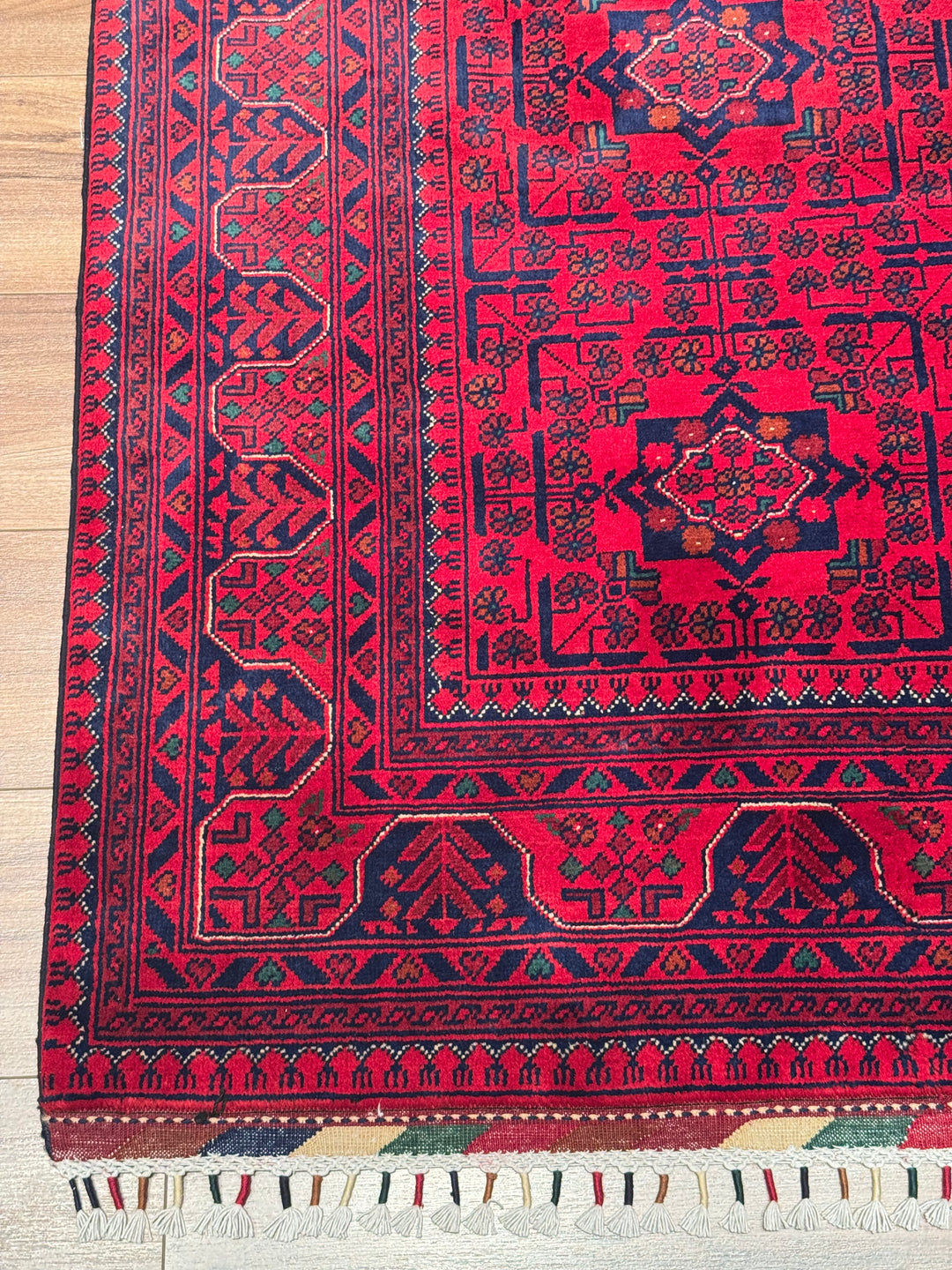 Afghan Rug Hamyap Original Handwoven Root Dyed Wool 167x228 cm (3.81 square meters) - 5x7 ft 