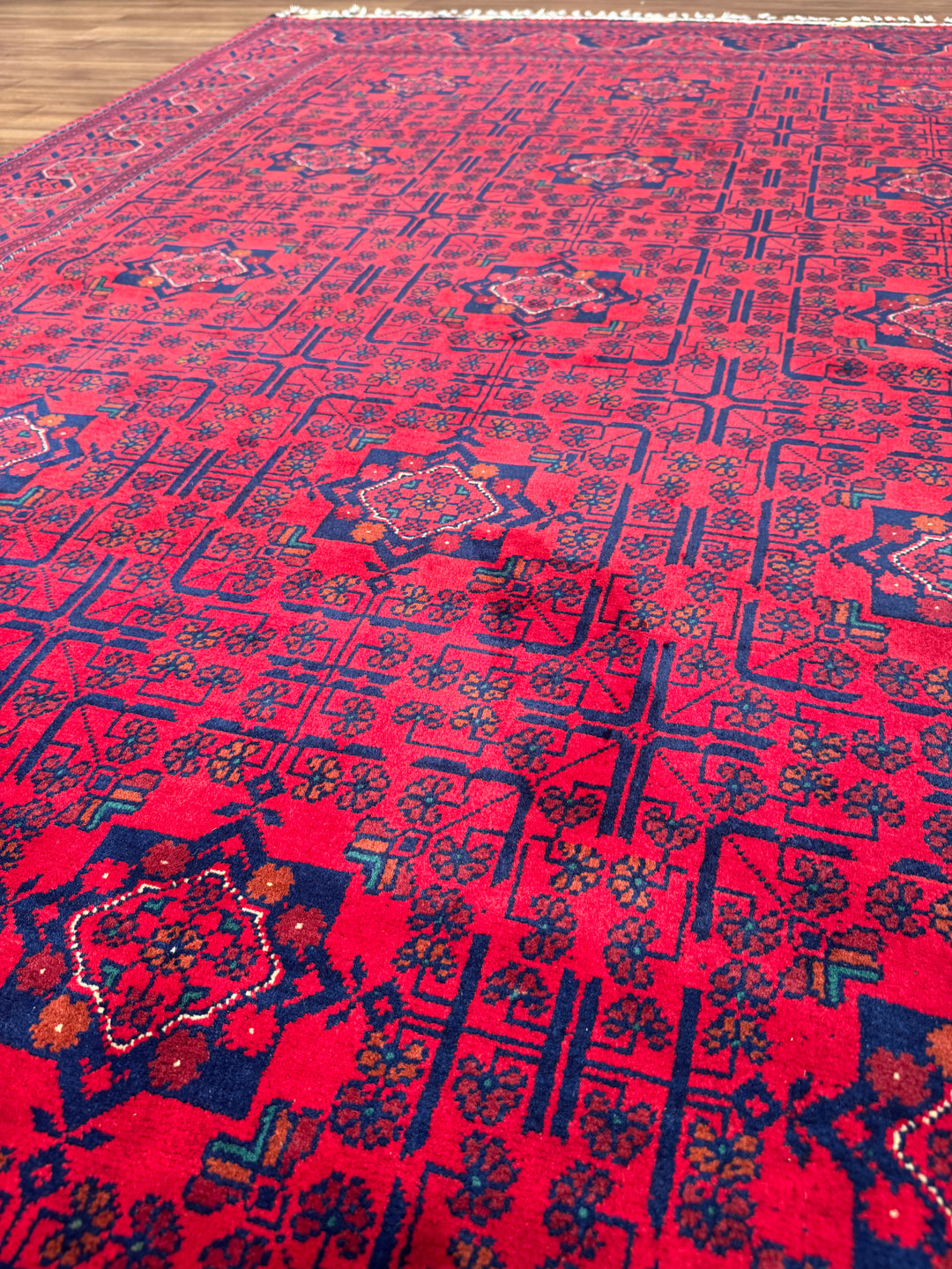 Afghan Rug Hamyap Original Handwoven Root Dyed Wool 167x228 cm (3.81 square meters) - 5x7 ft 